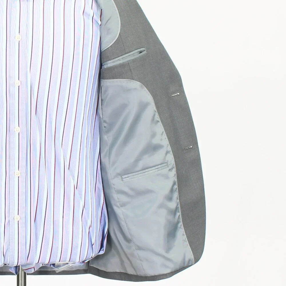 J. Ferrar 36S Gray Solid 2-Button Sport Coat Blazer Jacket T640